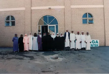 Students and staff outside the Centre